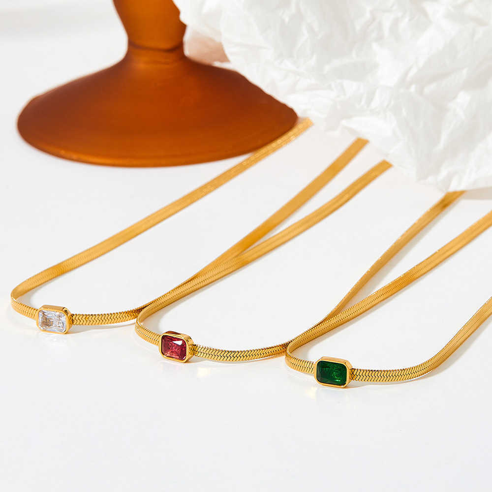 

Bracelets Diamond-inlaid flat snake female Japanese and Korean French colorful zircon square diamond exquisite temperament non-fading bracelet accessories