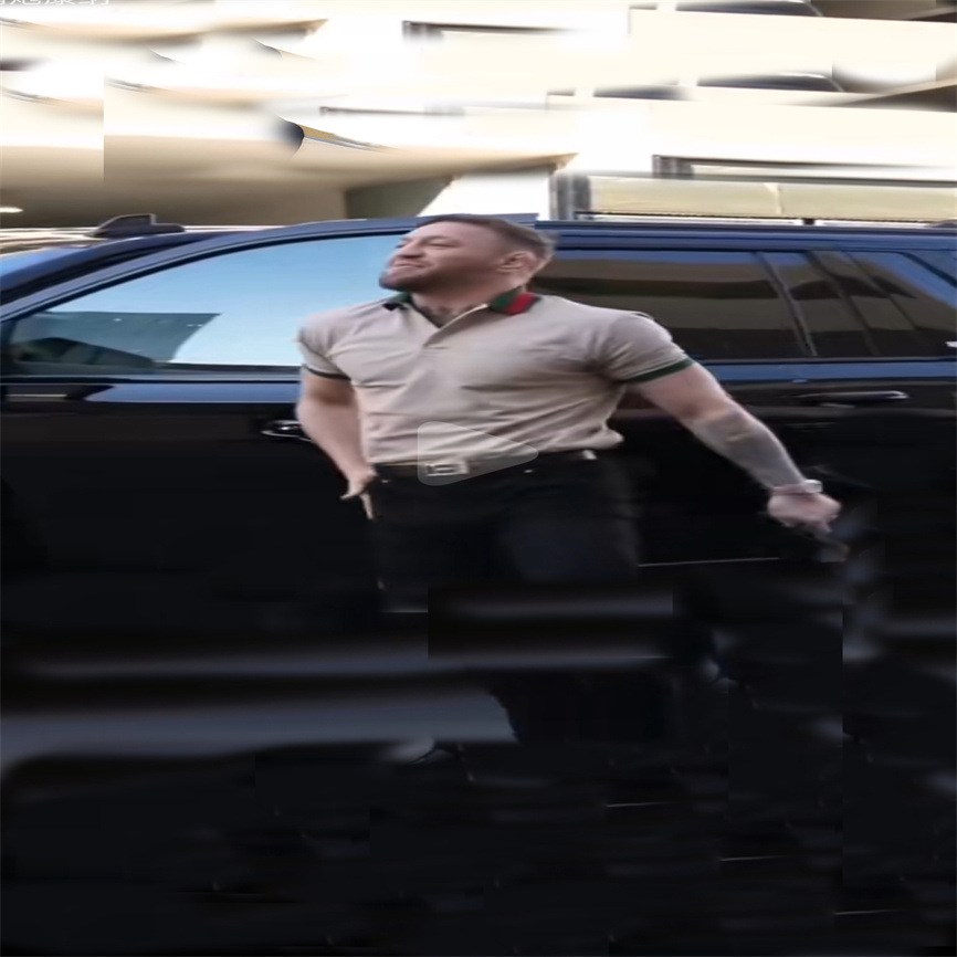 

Conor McGregor same POLO shirt Designer mens Basic business polos T Shirt fashion brand Men's T-ShirtsEmbroidered letters on chest Badges shirt, 1 embroidered