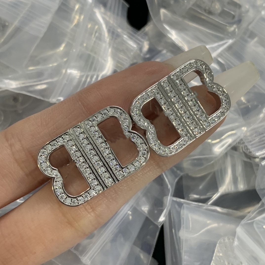 

Designer Charm Letter B Balencaigaity Stud Luxury Women Fashion Jewelry Metal Earring Kbe1