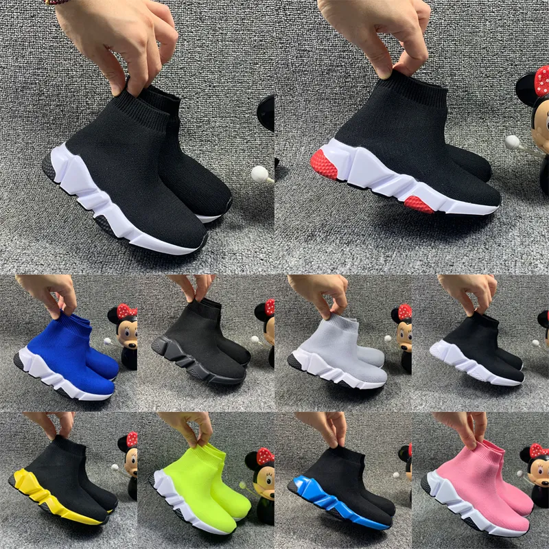 

Triple-S Paris speed Sock girls boys Casual shoe high black trainers kid youth boy girl sneaker Outdoor Sports Athletic, 10