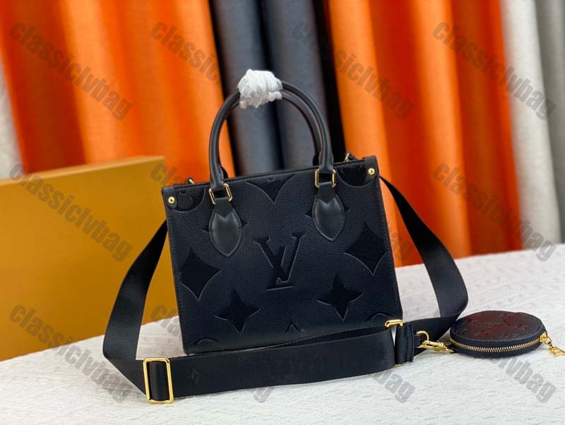 

HOT FASHION ONTHEGO Louise WOMEN Lvs luxurys designers bags Embossing Viuton Monograms genuine leather Handbags messenger crossbody shoulder Totes Vutton bags, 03