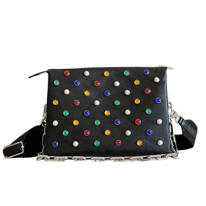 

Fashion luxury designer bag Women Bags Handbags Shoulder Bags classic diagonal stripes quilted chains double flap medium cross Versatile temperament, Black1