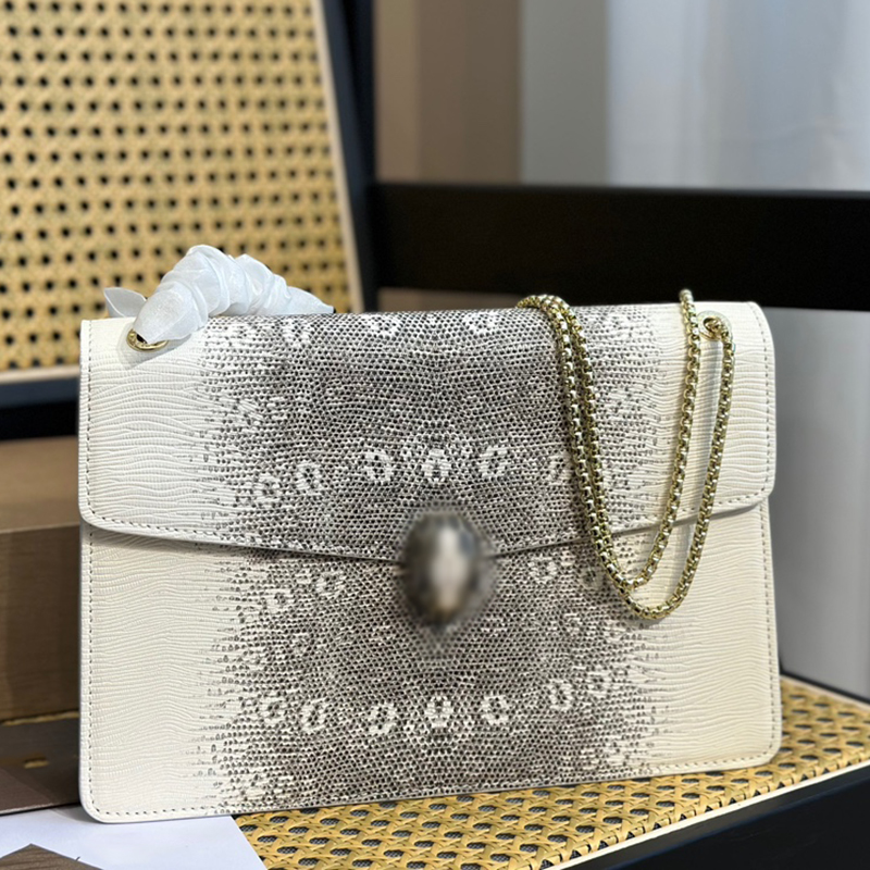

Designers Classic Serpentine Cabochan Shoulder Bags Handbags Italy Brand Fashion Snakehead Lock Crossbody Bag Women Genuine Leather Handbag Totes Designer Bag, Split