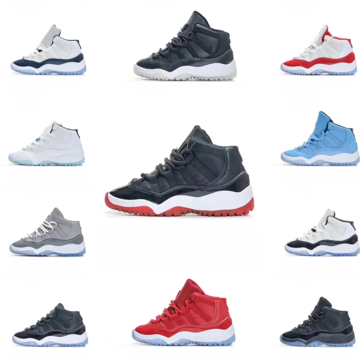 

Kids Basketball Shoes 11 Gamma Blue Jubilee 25th Anniversary Space Jam Cool Grey 11s Infant Youth Boys Girls Black Sneakers Children Toddler