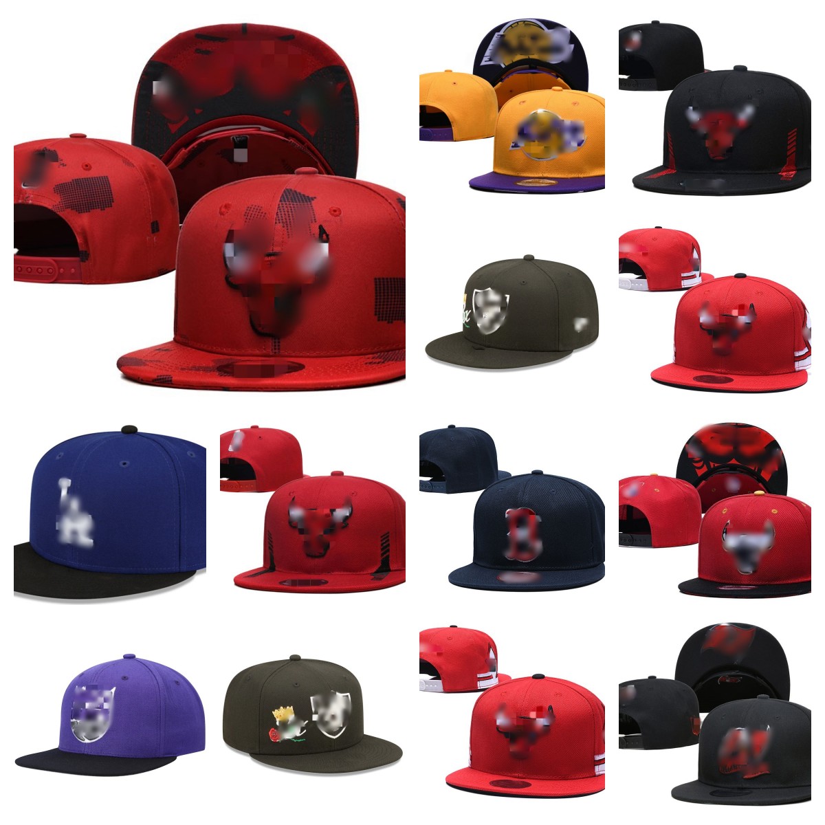 

Newest Fashion Men Women Basketball Snapback Baseball Snapbacks All Teams for Men Football Hats Hip Hop Sports Hat Mix Order, #7