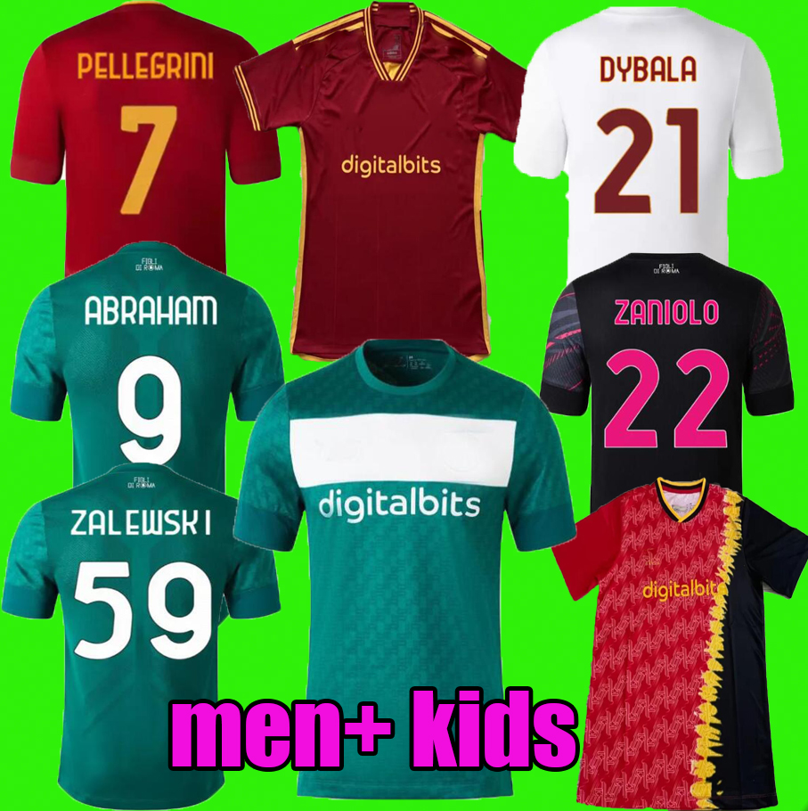 

22 23 roma Legacy Collection SOCCER JERSEYS 2023 2024 Aries DYBALA home belotti CELIK Pellegrini Abraham Wijnaldum Zaniolo Football Shirts men kit kids