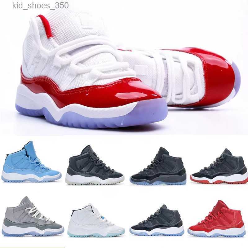 

Cherry 11s basketball kids shoes boys 11 Jumpman shoe Children mid sneaker Chicago designer military grey trainers baby kid youth toddler