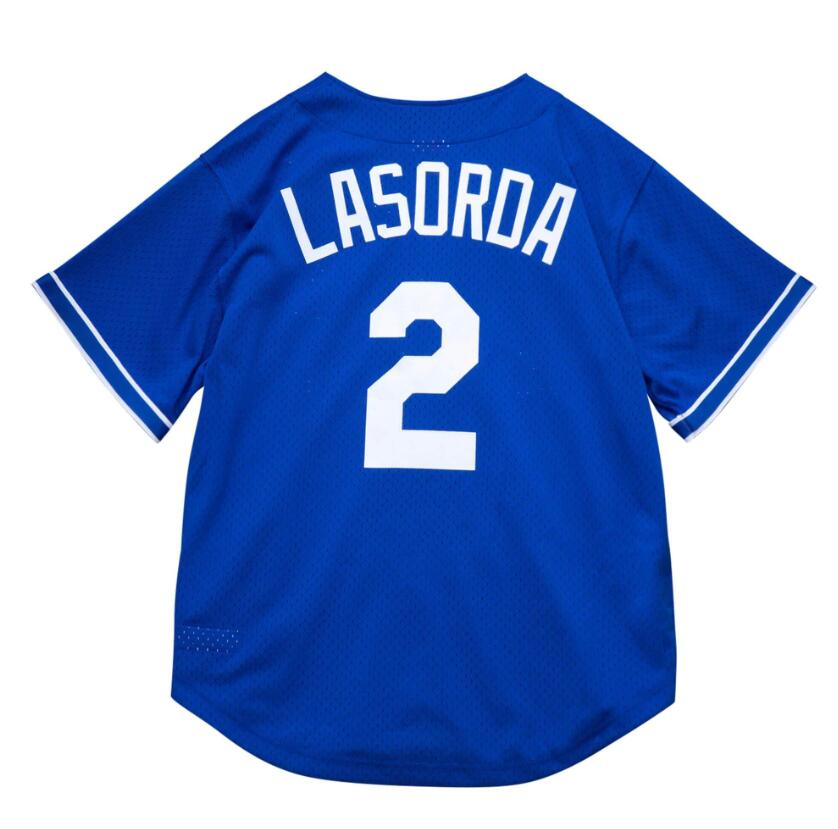 

Stitched Baseball Jerseys 2 Lasorda Mitchell Ness jersey 1995 Men Women Youth S-4XL retro jersey