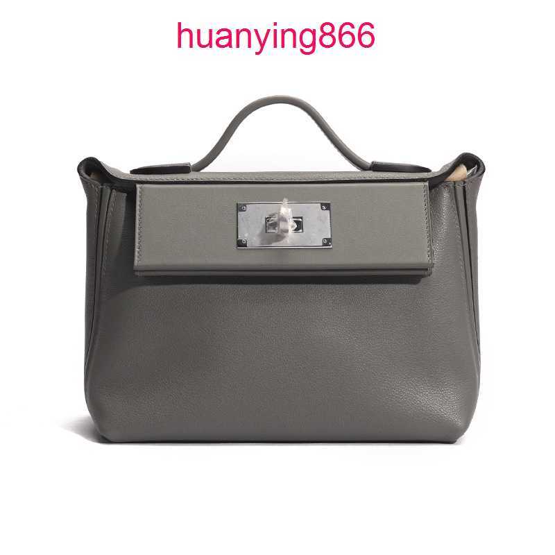 

Original Edition 8a for Designer Herms's Bags Woman the Factory of h Family's Pure Hand Sewn Wax Thread Eve and Swift Leather Mini 2424 Kelys's Shoulder Messenger 2 LJU7, Vajra black