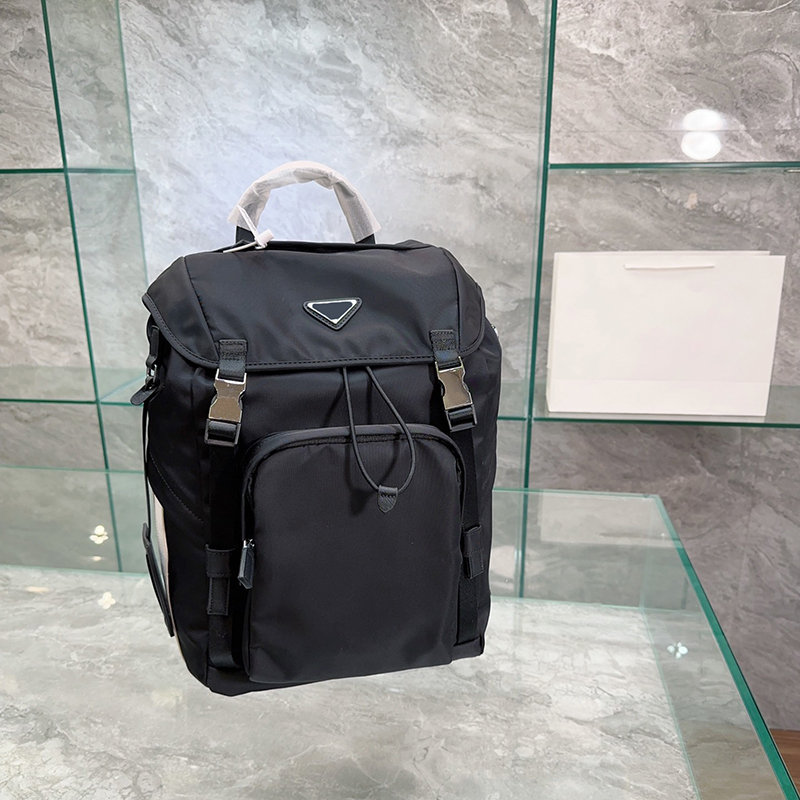 

Womens Luxury Fashion Nylon Backpack Mens Woman Black Triangle Ruck Sack Designers Pack Rucksack Handbag Purse Bag Wallet Handbags 2303112BF