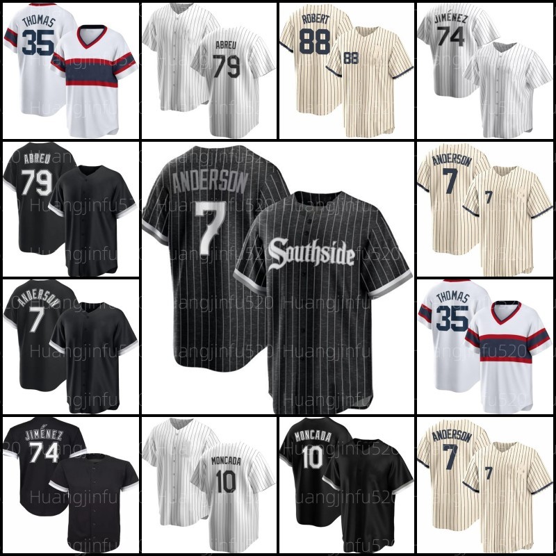 

mens women Tim Anderson Baseball Jersey Eloy Jimenez Jose Abreu Luis Robert Yoan Moncada Bo Jackson Lucas Giolito Yermin Mercede Keuchel Thomas Southside youth, Men jersey