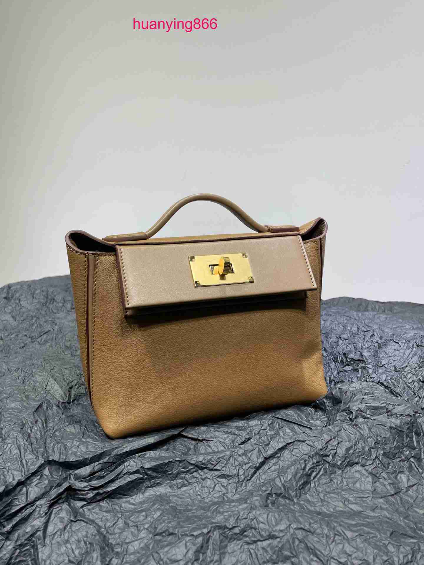 

for Bags Designer Herms's Woman Women's 2022 New Carrie 2424 mini Top Layer Cowhide Dumpling Wing Portable One-shoulder Cross-body Back 3HZ7, Navy (silver buckle)