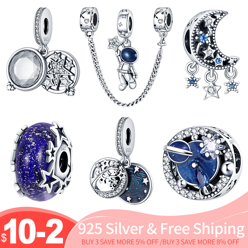 

925 silver Fit Pandora Original charms DIY Pendant women Bracelets beads Necklace Starry Sky Series
