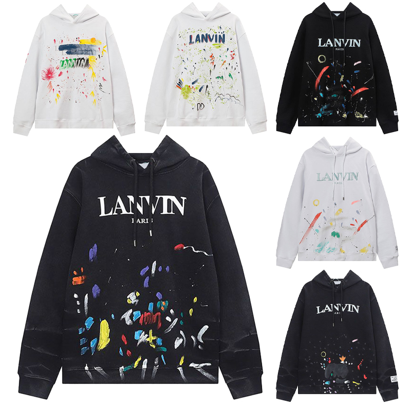 

Designer men hoody hoodies pullover sweatshirts loose LANVIN Sweatshirts long sleeve hooded jumper mens high quality women