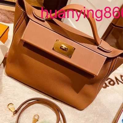 

Original Edition 8a Herms's Bags for Designer Woman Pure Handmade Wax Thread Leather Wing Second-generation Kelys's 2424 mini Women's Cross Shoulder Handbag 8 V7YY, Holy grail blue mini gold/silver