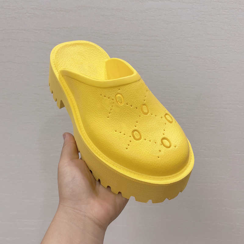 

2023 Designer Men Women's Platform Sandal Summer Fashion Sexy Lovely Sunny Beach Shoe Luxury Brand Slippers Transparent Materials Big Size With BoxNO331