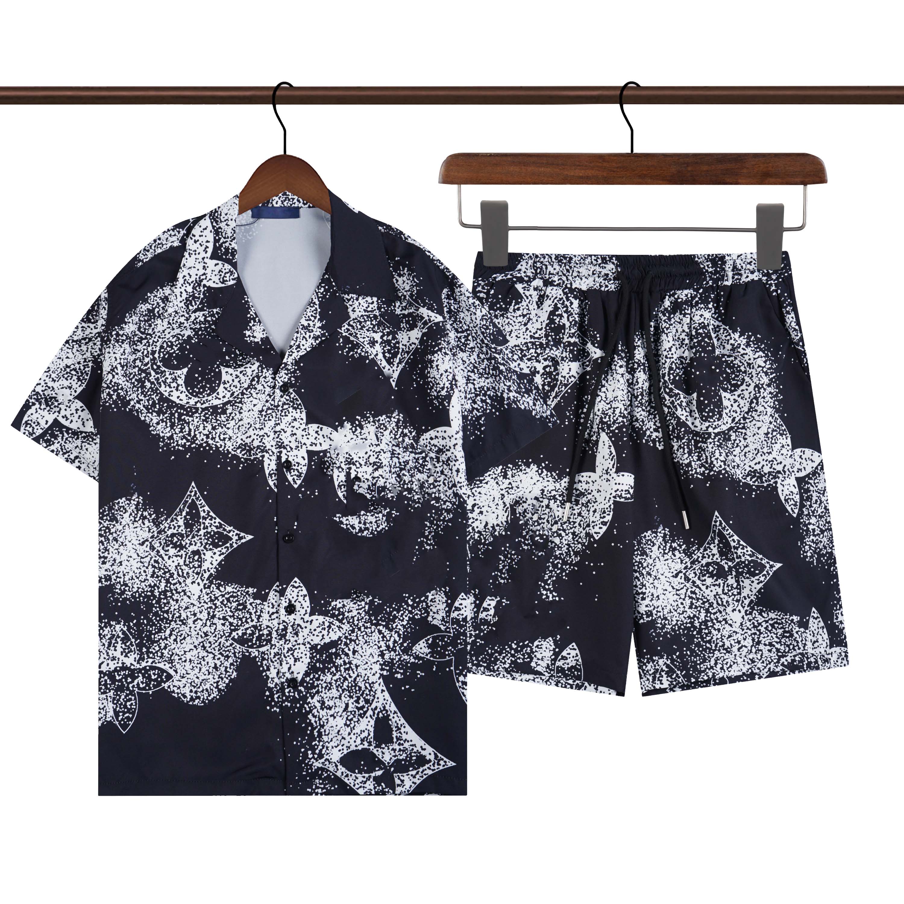 

Summer Tracksuit Set Men Casual Shirts Sets Swimwear Board Shorts Pants Fashion Short Sleeves Bowling Hawaii Seaside Designer Beach Shirts Suits, Customize