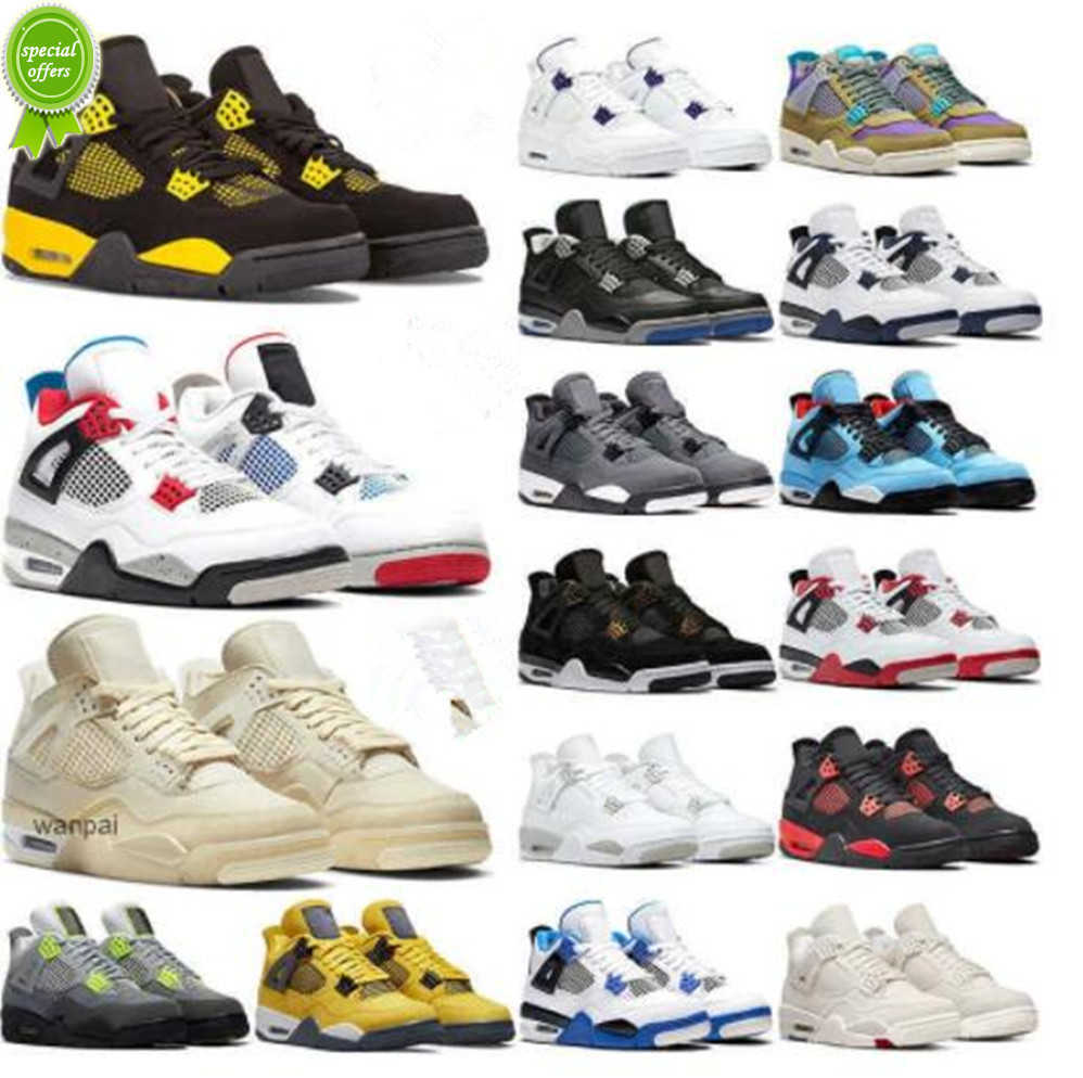 

NEW 2023 J4S OG 4s Pure Money 4 Retro Men Women Basketball Shoes Bred Bordeaux Metallic Red Flight Nostalgia Jumpman 4 Shimmer Mens Trainer s Air Jordas, 12