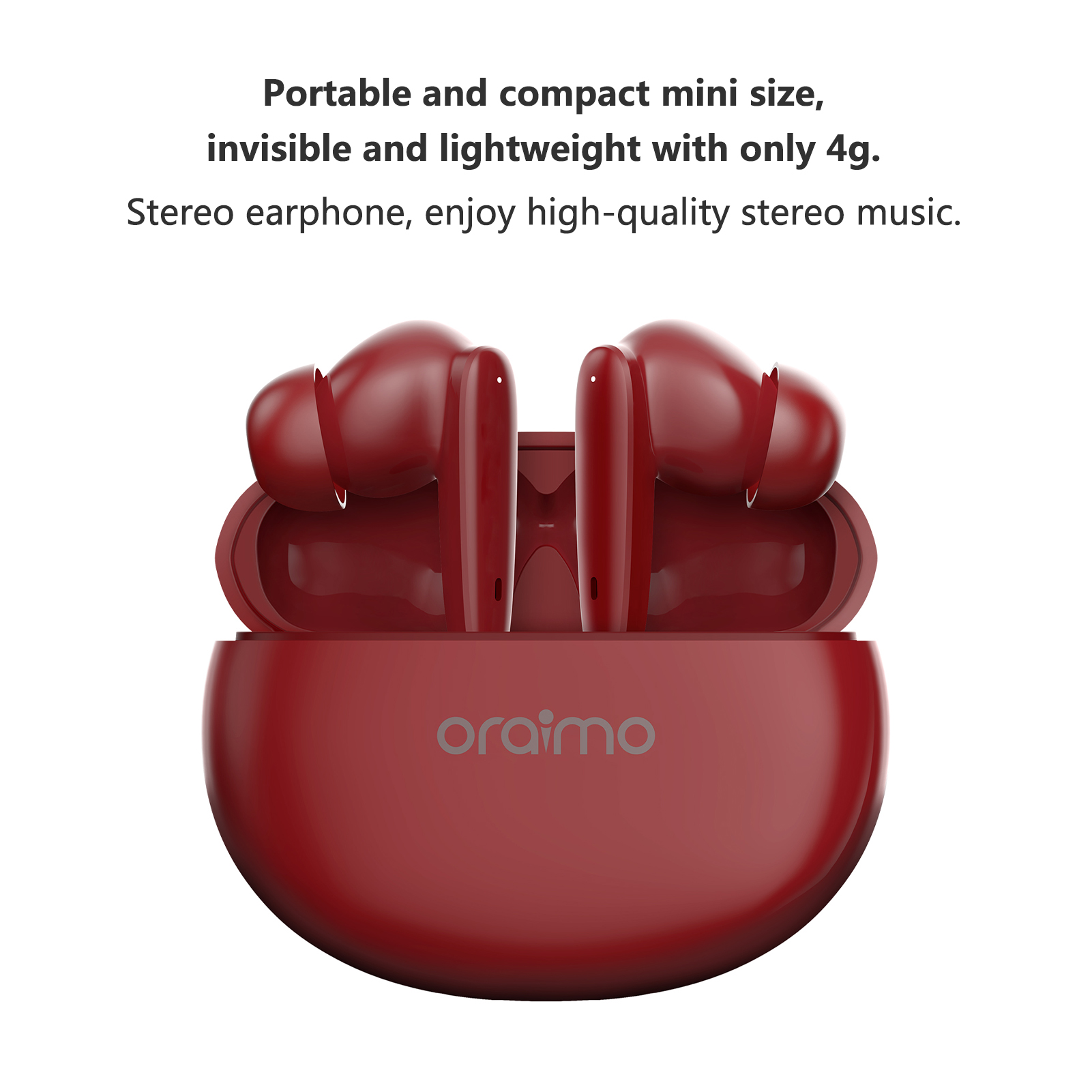 Oraimo OEB-E02D Mini Earbuds Headset True Wireless BT Headphones IPX4 Waterproof Sports Headset with Mic for Running Traveling-image-849058784