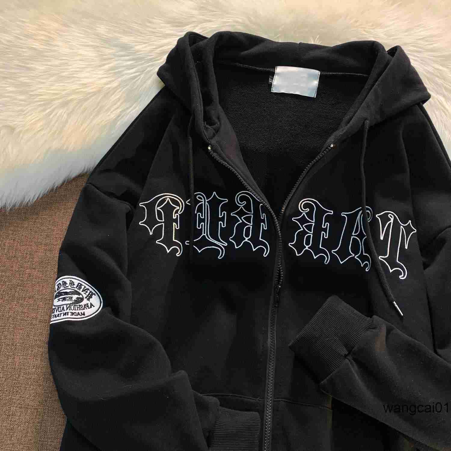 

Hoodies Sweatshirts Y2K Gothic Spider Men's Print Oversize Zip Up Hoodies New Grunge Long Seve Sweatshirt Men Punk Harajuku Loose Coat Streetwear 0926H22 S822, Color1