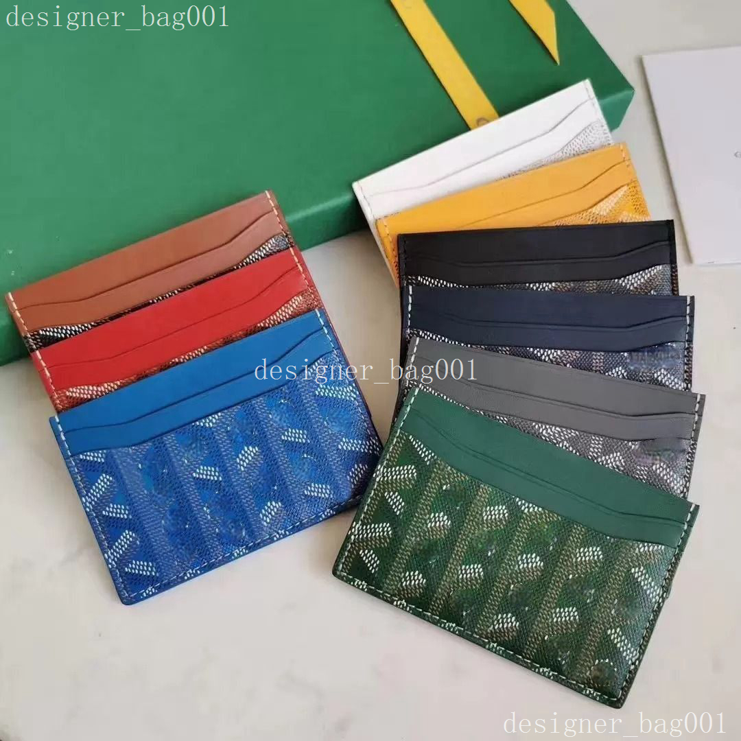 

luxury Designer goyard Card Holder Mini Wallet Genuine goya Leather With Box purse Fashion Womens men Purses Mens Key Ring Credit Coin Mini