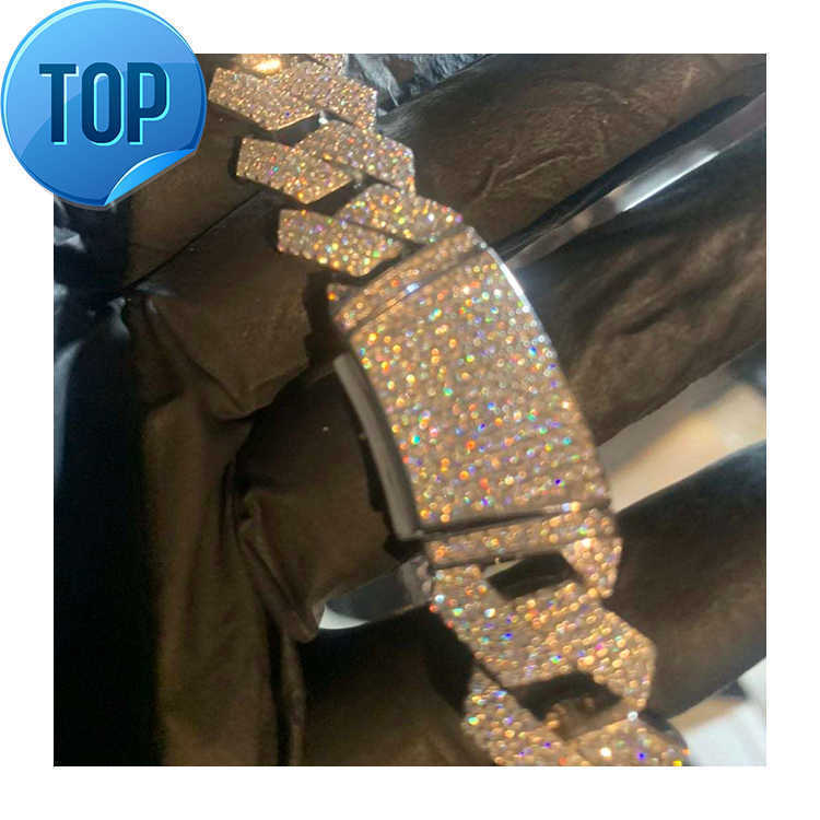 

Jwy Men Sterling Silver Cuban Link Chain Jewelry 15mm Hip Hop Choker Necklace
