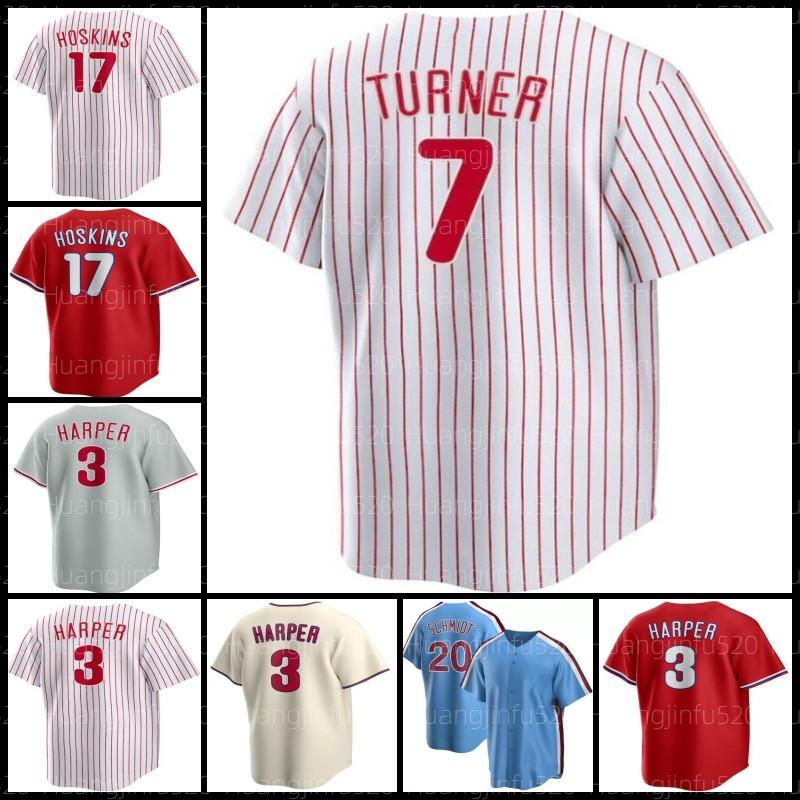 

Bryce 7 Trea Turner Harpe 3 Baseball Jersey Nick Castellanos J.T. Realmuto Kyle Schwarber Matt Strahm Hoskins Aaron Nola Alec Bohm Vierling Stubbs 20, Youth jersey