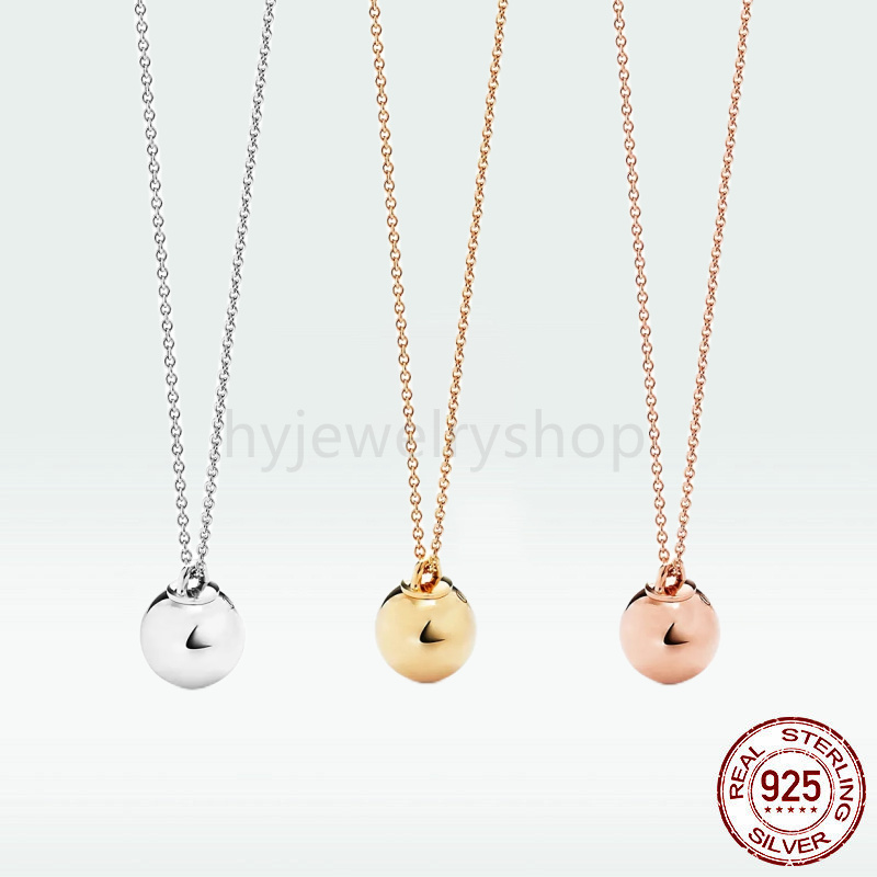 

TIF Designer ball Pendant Necklace bracelet ring Women 925 Sterlling silver 18k yellow gold Design Halter Jewelry Valentine's Day Gift original quality Luxury Brand