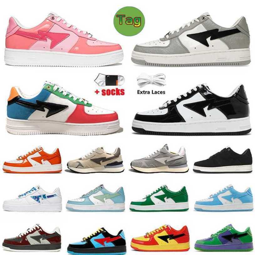 

Designer Platform Bapesta Bapestas Casual Shoes for Women Mens Bapestars Ape Sk8 Camo Pink Patent Black White Green Grey Blue of Trainers Sneak, C27 m2 grey green 36-45
