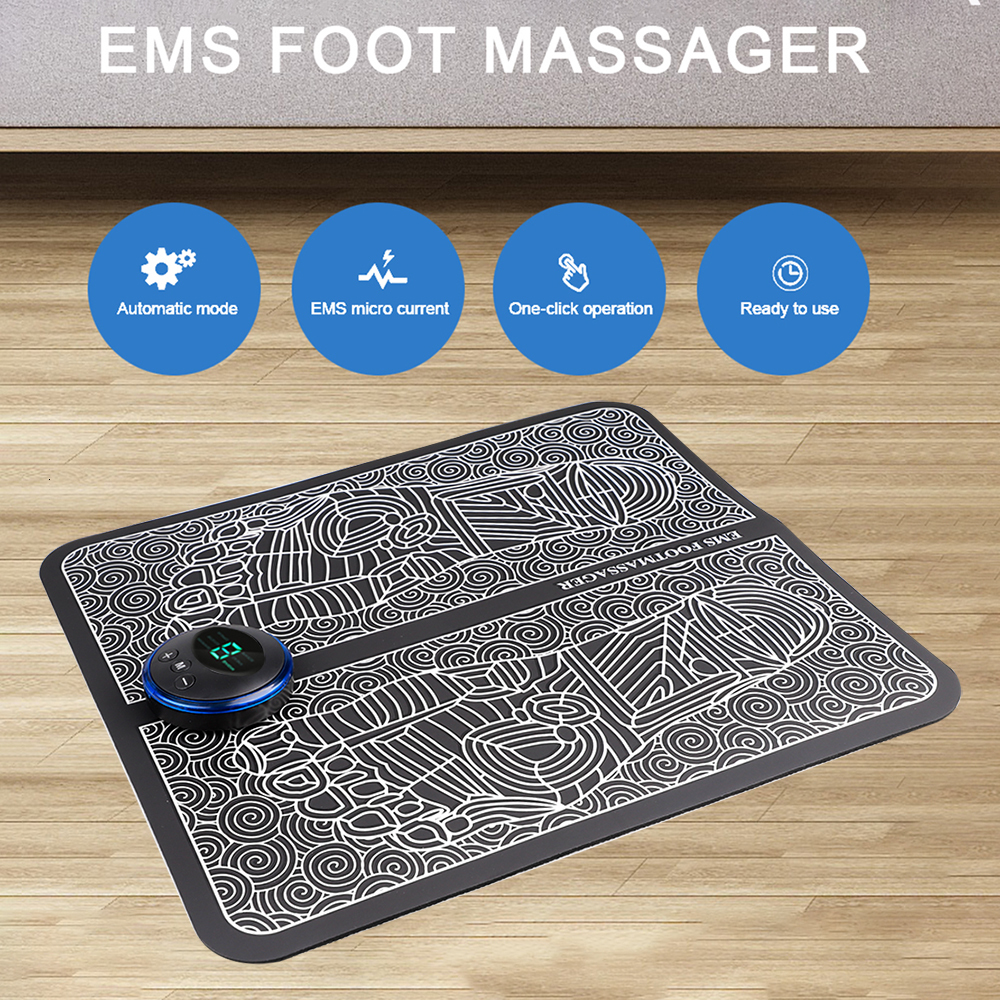 

Foot Massager Foot Massage Mat Massager Feet Ems Calf Electric Tool Device Blood Circulation Spa Exerciser Insoles Myostimulator Machine Detox 230310