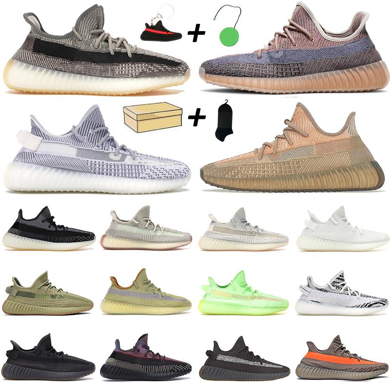

New Men Women Running Shoes Trainer Fade Carbon Tail Light Cinder Bred Static Zebra Beluga Natural Cream Fashion Mens Sneaker w Yeezzys Exh, Blue tint