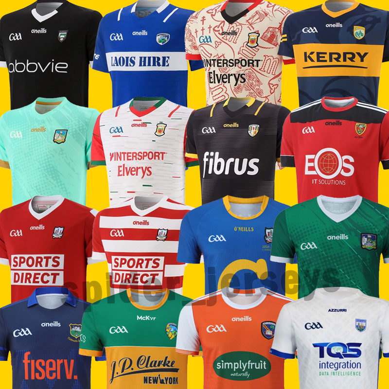 

2023 Premier Limerick Cork Dublin GAA Rugby jerseys 23 24 Down Louth Antrim Wexford Wicklow Laois MAYO Hurling Derry Westmeath cork home away classic shirt S-5XL, 23-24 gaa