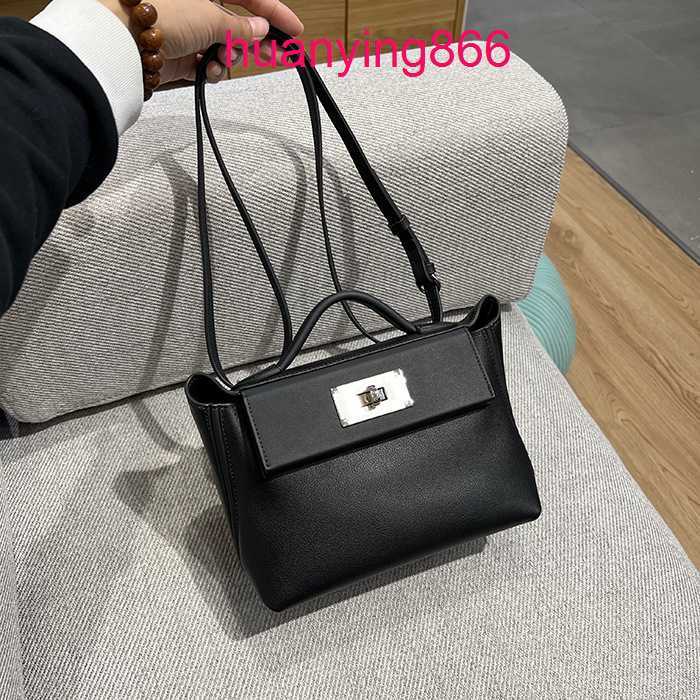 

Bags Designer for Herms's Woman Head Layer Cow Leather 2424 Black Silver Buckle Fashion Kelys's Shoulder Messenger Casual Underarm Female BBEJ, Black 21cm black silver buckle