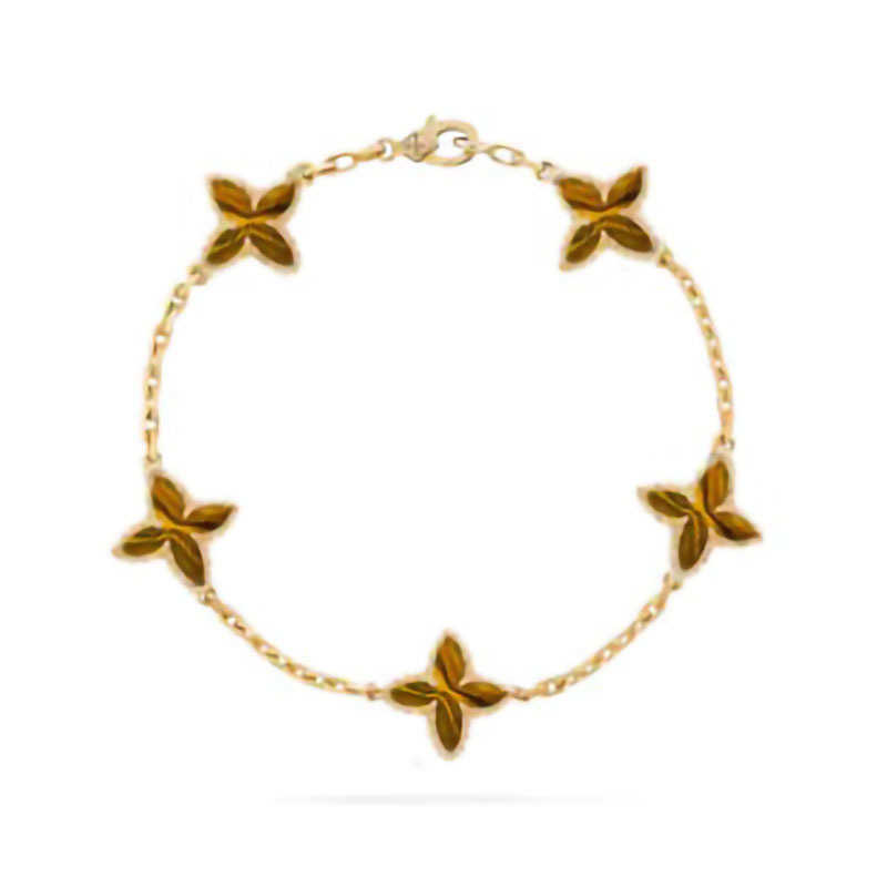 

Bracelets V high edition four leaf clover five flower bracelet women's thick plating color preserving 18k rose gold natural white fritillaria red agate link A