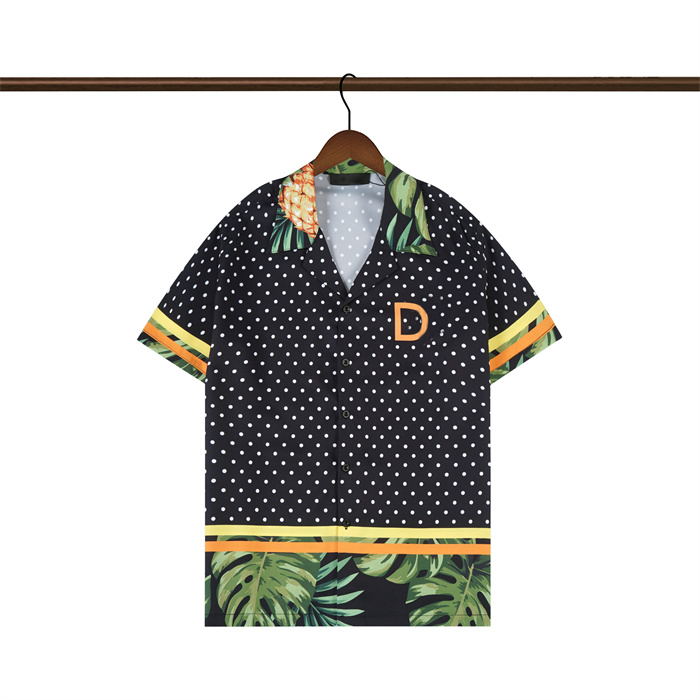 

Mens Casual Shirts short sleeve shirt Beach style stitching colorful Classic Business T-shirt Button Lapel Slim fit quality shirts summer vacation plus size #024