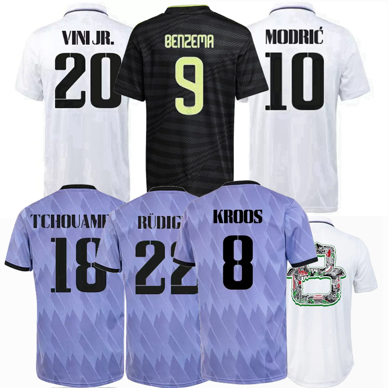 

22 23 Player Fans Soccer Jerseys 3rd BENZEMA reAL mADRIds camiseta 2022 2023 ALABA VINI JR CAMAVINGA TCHOUAMENI RUDIGER KROOS MODRIC football kids shirt 4XL, Player away+2022