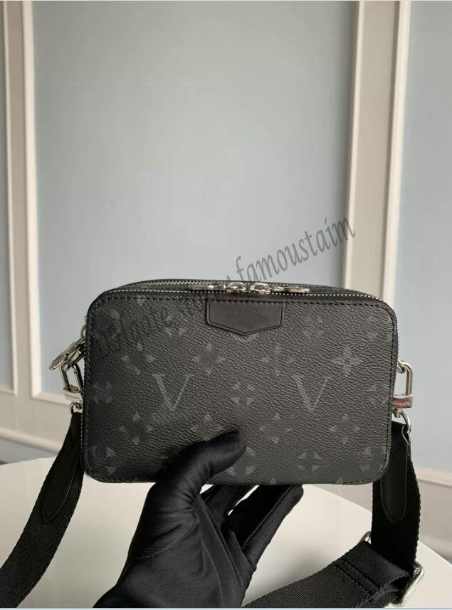 

Designer Mens Mini Cross body M80741 mobile phone bag ALPHA WEARABLE Monograms Canvas Man Messenger Shoulder Bag M60418 Camera Purse Handbag Card Wallet Small Flap, 01