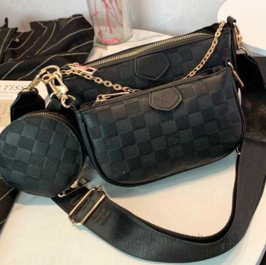 

Womens Luxury Multi Pochette Accessoires Bag Designer Shoulder Bags Leather Clutch Cross body Louiseities Viutonities Removable Chain Detachable Strap 3pcs Sets, Make up the difference