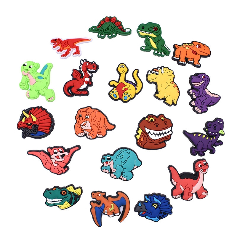 

Anime charms wholesale childhood memories dinosaur skate funny gift cartoon charms shoe accessories pvc decoration buckle soft rubber clog charms, Equally mixed colors