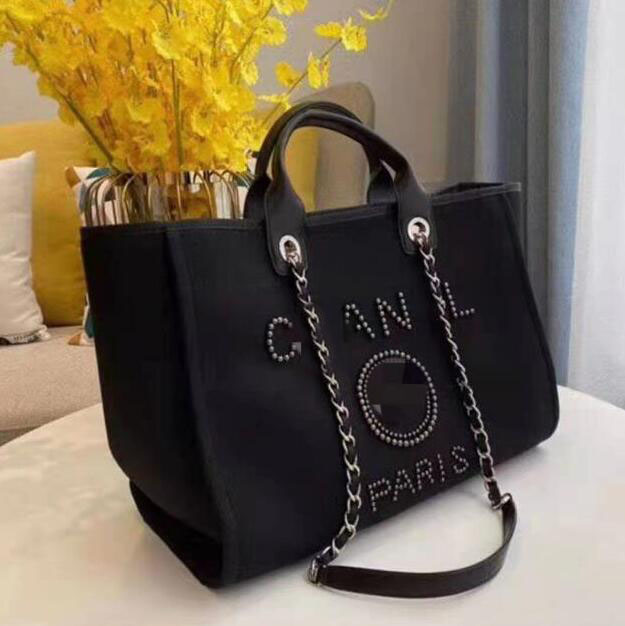 

Designer Classic Evening Bags Luxury Handbag Fashion Pearl Brand Label Backpack Womens Beach Handbags Purse Women Canvas Hand Bag Ladies CH002