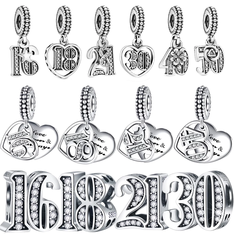 

925 silver Fit Pandora Original charms DIY Pendant women Bracelets beads Plata De Ley 925