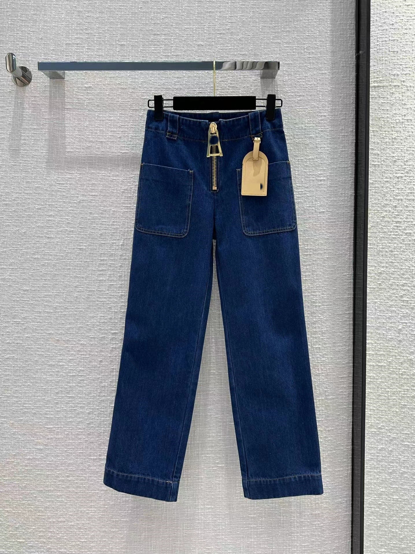 

Milan Runway Jeans 2023 Spring Summer Fashion Designer Pants Brand Same Style Luxury Women' Clothing 0312-19, Blue