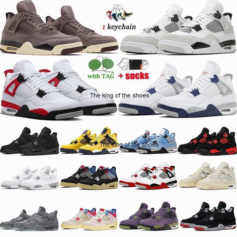 

2023OG J4s OG2023 OG 4 Military Black Basketball Shoes 4s University Blue Red Cement Seafoam Sail Midnight Navy Violet Ore Tech White Oreo Thunder Mens, 30