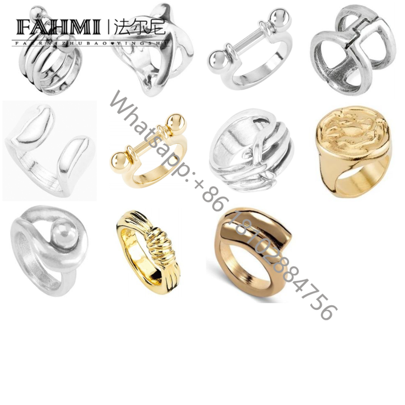 

FAHMI Jewelry With Side Stones Rings Authentic Generous Ring UNO DE 50 Gold-plated jewelry suitable for European style gift 212