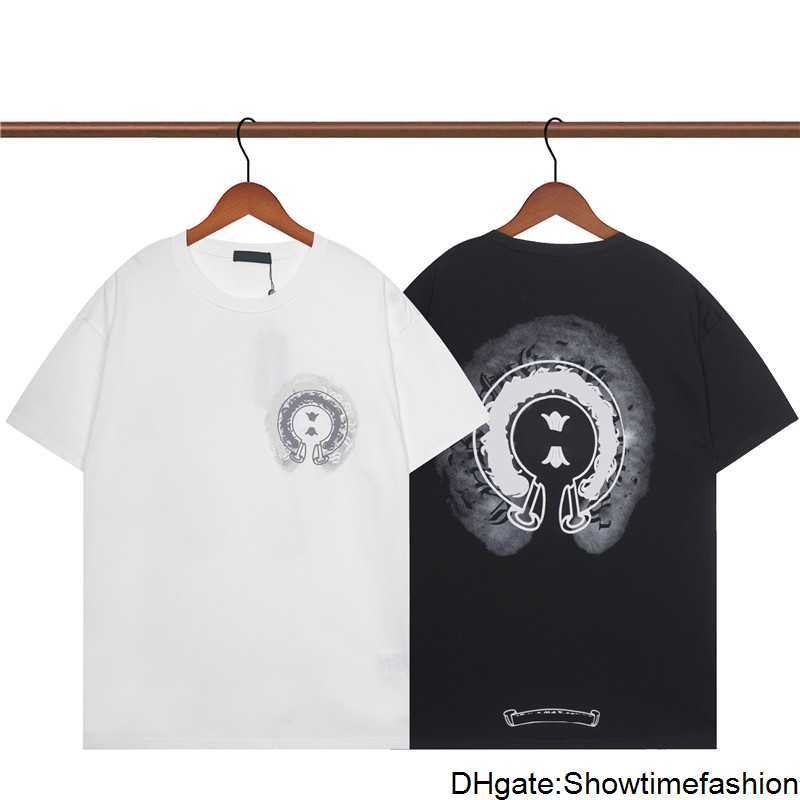 

Luxury Classic Mens t Shirts Ch Brand Fashion Men Sanskrit Letter T-shirt Horseshoe Cross Designer Tshirts Man Hip Hop Sweater Summer Loose 9C66