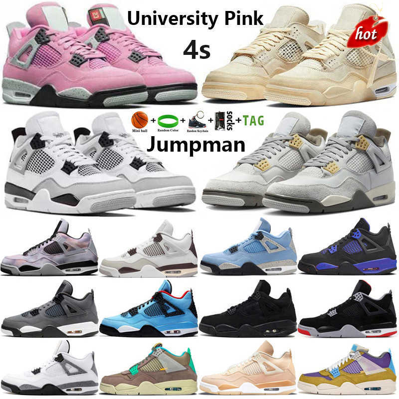 

Jumpman 5A 2023 4 4s Mens Basketball Shoes Sail Oreo Shimmer Photon Dust University Pink Zen Master Military Black Wild Things Men Sports Women, 23
