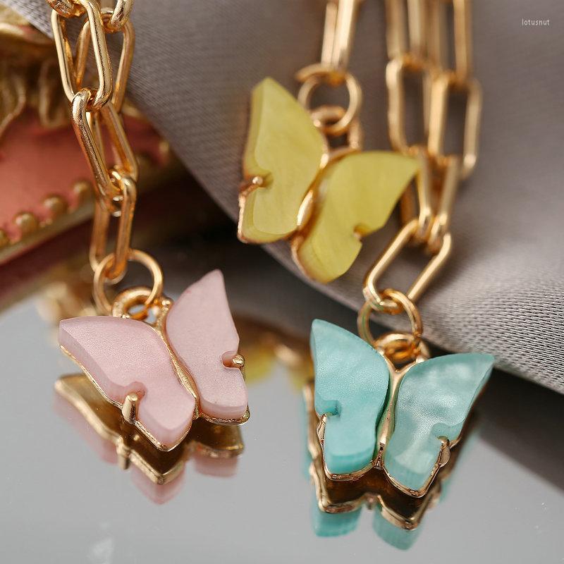 

Choker Cute Lover Angel Letter Necklaces For Women Female Statement Korean Butterfly Necklace Multilayer Chains Jewelry