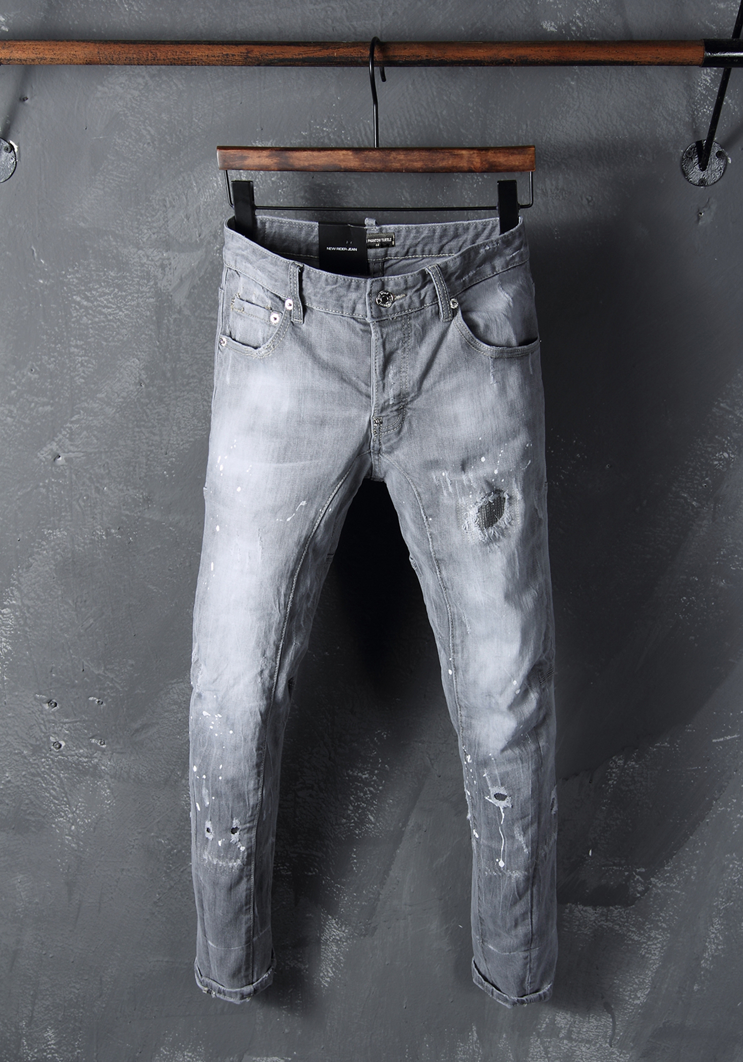 DSQ PHANTOM TURTLE Men's Jeans Mens Luxury Designer Jeans Skinny Ripped Cool Guy Causal Hole Denim Fashion Brand Fit Jeans Men Washed Pants 781