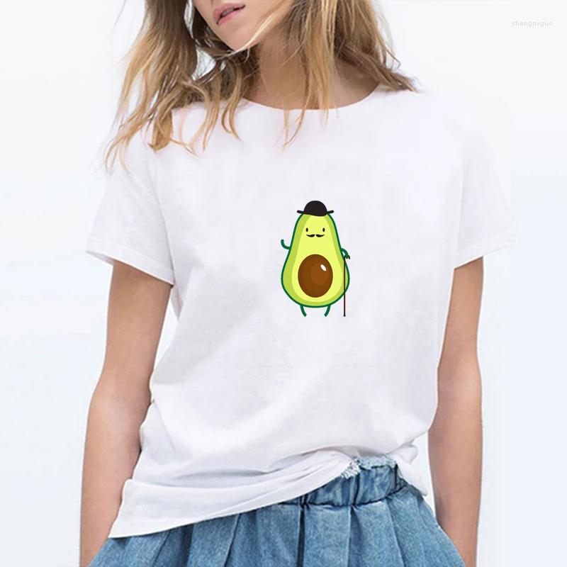 

Women' T Shirts 2023 Fashion Kawaii Avocado TShirts Women Funny Cartoon Short Sleeve 90s Cute Tee Shirt Harajuku Female Top Friends Ropa, White