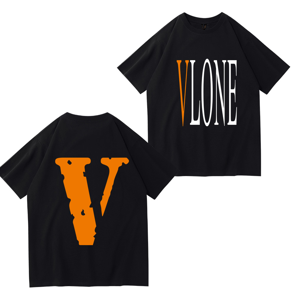 

Mens Designer T Shirt VLONE Brand Big V Letter Print Tees Men Women Summer Cotton High Quality Short Sleeve Hip Hop Style T-shirts Vlone Tees Size S-3XL, Army green